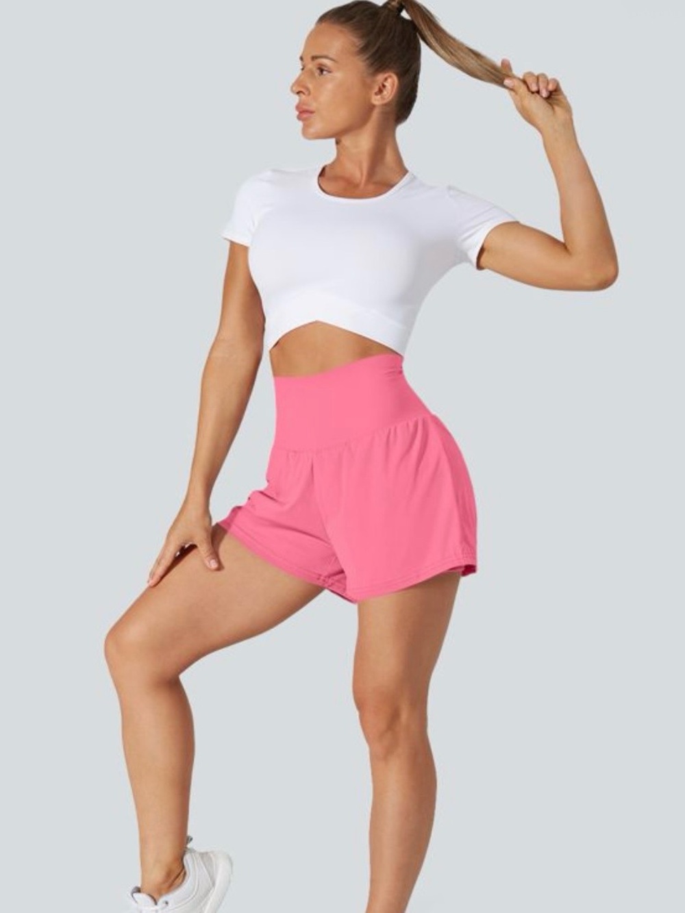 NWT Halara SoftlyZero™ Airy Super High Waisted 2-in-1  Yoga Shorts SZ M